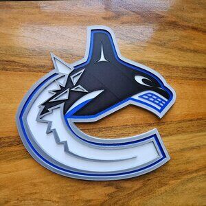 Canucks Orca 3D Printed Sign